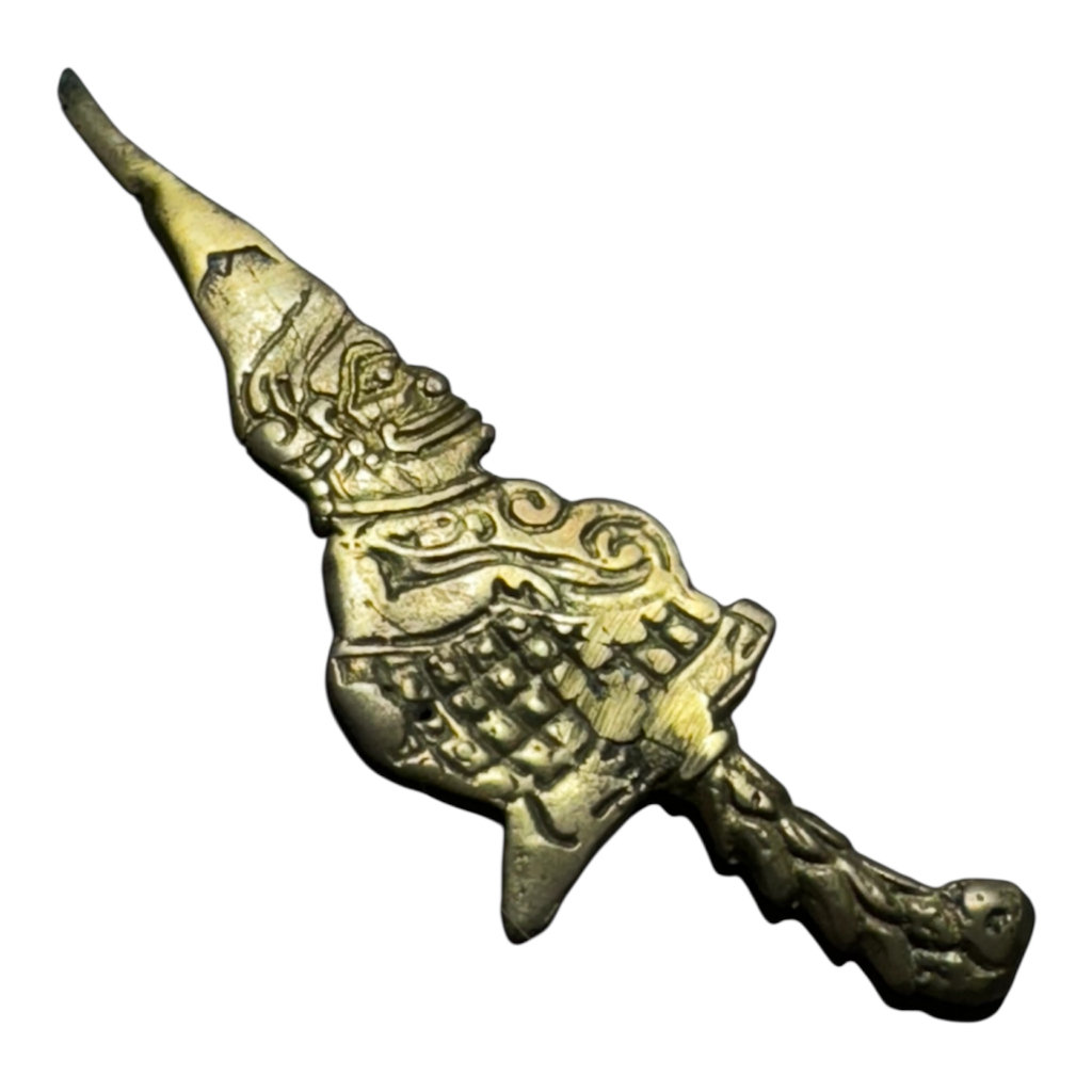 KT37 Souvenir kris wayang semar kuningan tebal