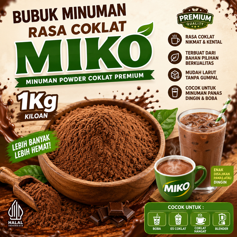 Bubuk Minuman Rasa Coklat Milo 1Kg Minuman Powder Coklat Milo Kiloan Drinking Powder 1 Kg Kekinian B