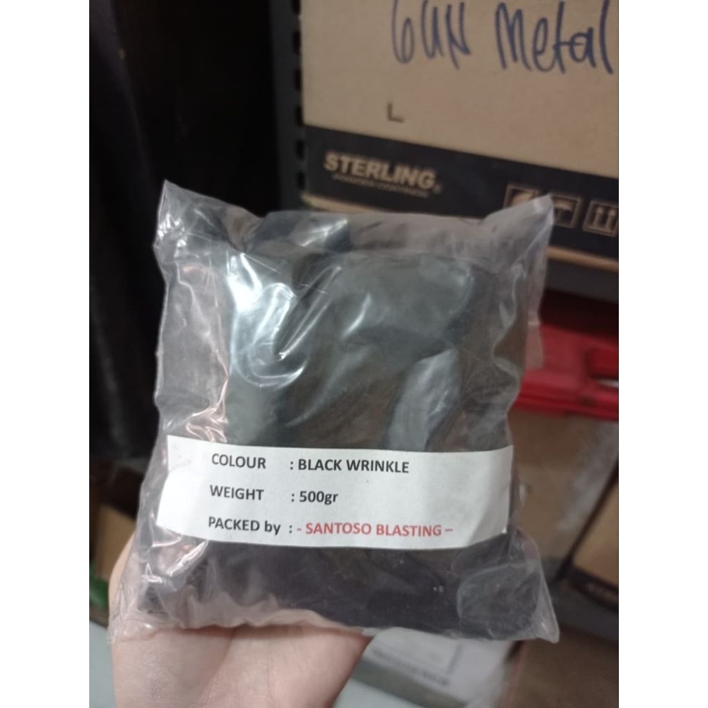 bubuk powder coating black wrinkle
