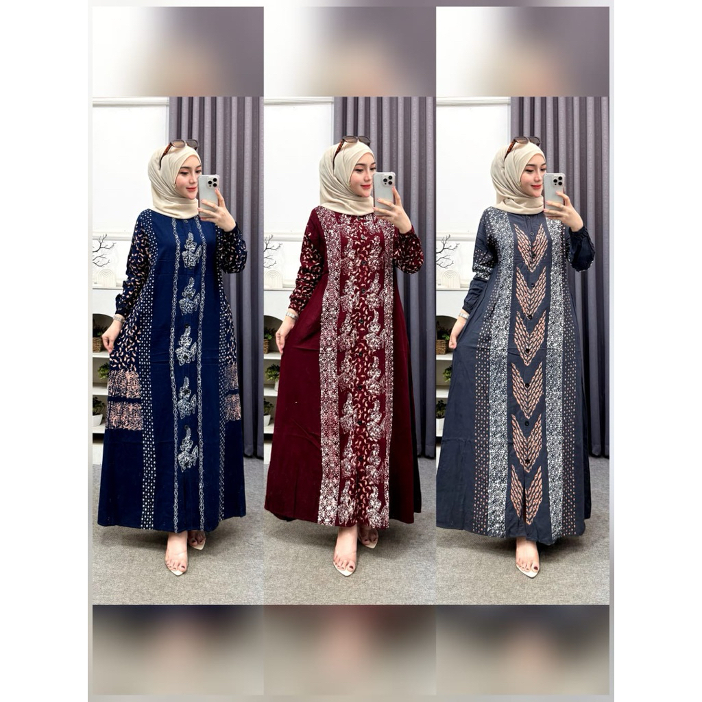 Gamis abstrak malaman kain rayon twill batik pekalongan gamis rayon twill gamis hitam gamis kekinian