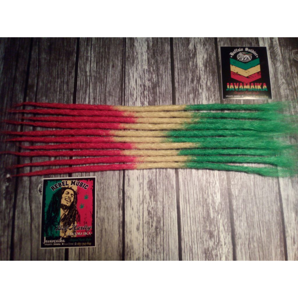 Paket Rambut Gimbal Rasta 30cm isi 10 BATANG Rambut Gimbal