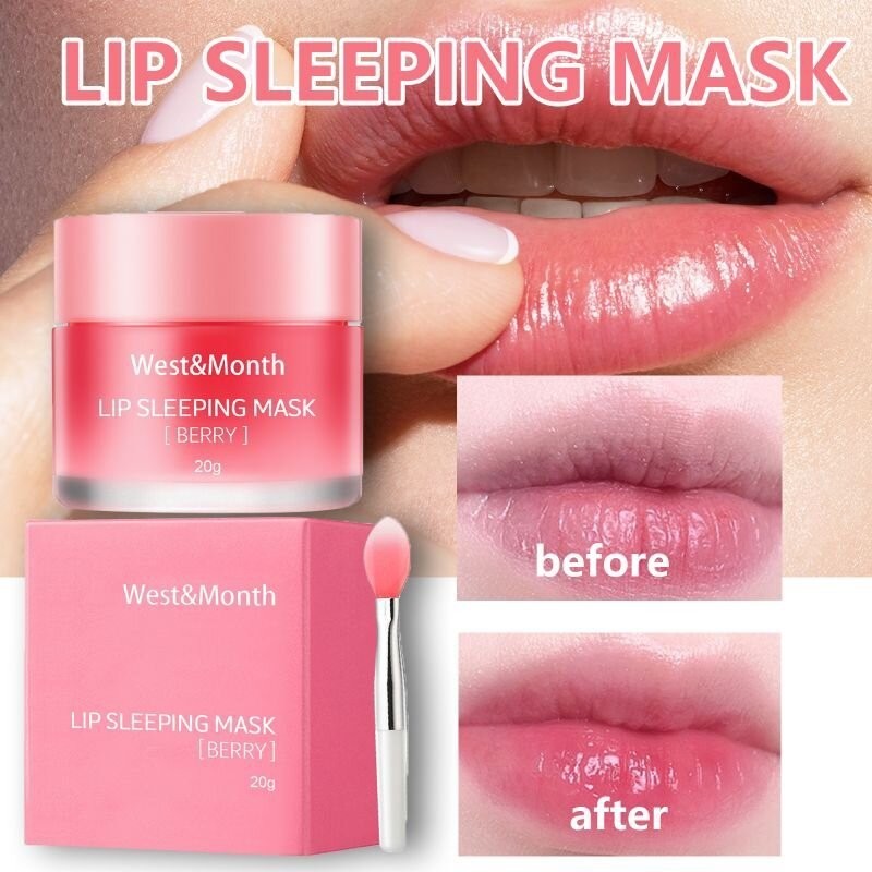 Lip Balm Lip mask Serum bibir pelembab bibir pgelap krim bibir perawatan bibir merah muda pria dan w