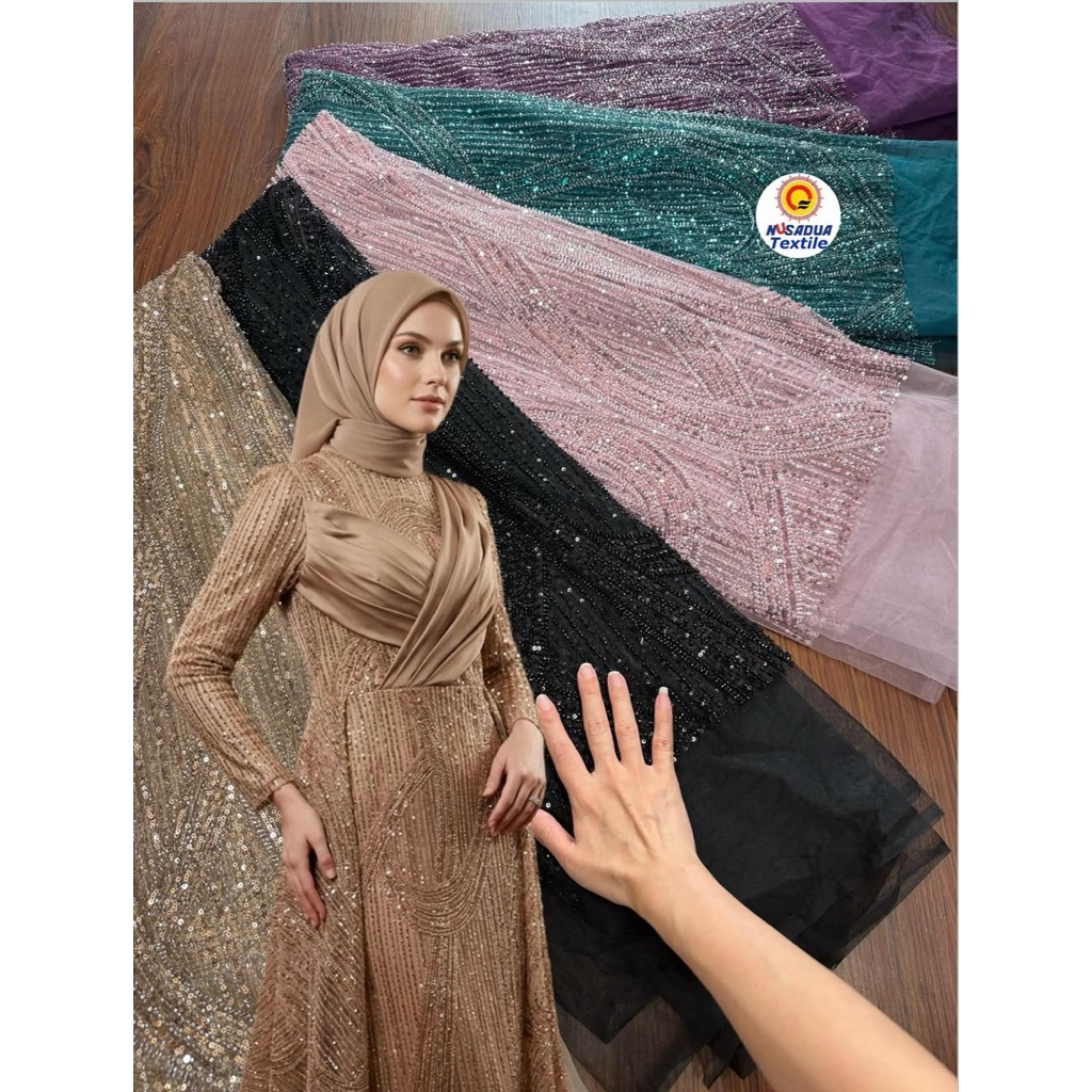 1/2 METER ZUHAIR LACE PREMIUM // FULL PAYET MEWAH PREMIUM