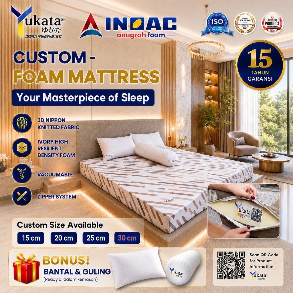 [ORIGINAL] KASUR BUSA INOAC YUKATA / KASUR INOAC ASLI / KASUR BUSA UTK KAMAR TIDUR GARANSI 15 TAHUN