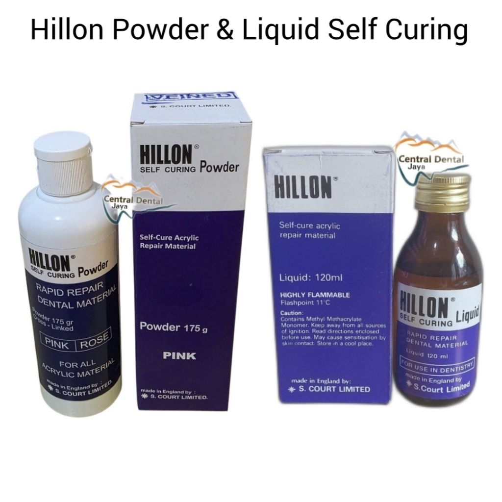 1 Paket Hillon Powder Self Curing 175gr & Hillon Liquid Self Curing 120ml (Khusus Pulau Jawa) / Bubu