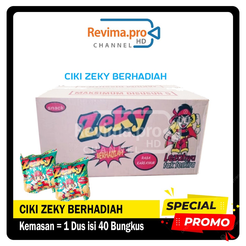 Chiki Zeky Berhadiah 1 Dus Isi 40 Bungkus Snack Gurih