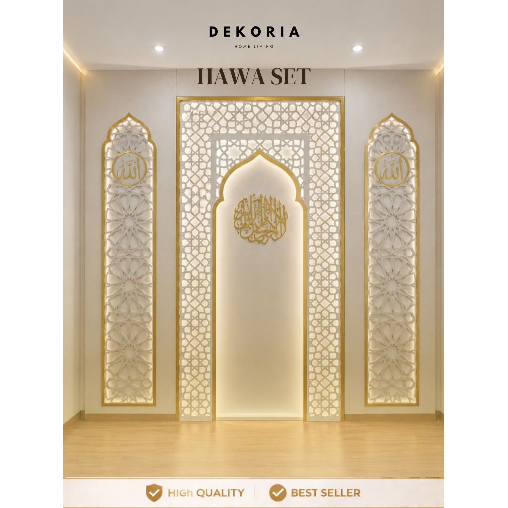 Dekorasi Mihrab Estetik Arah Kiblat Ibadah | HAWA SET
