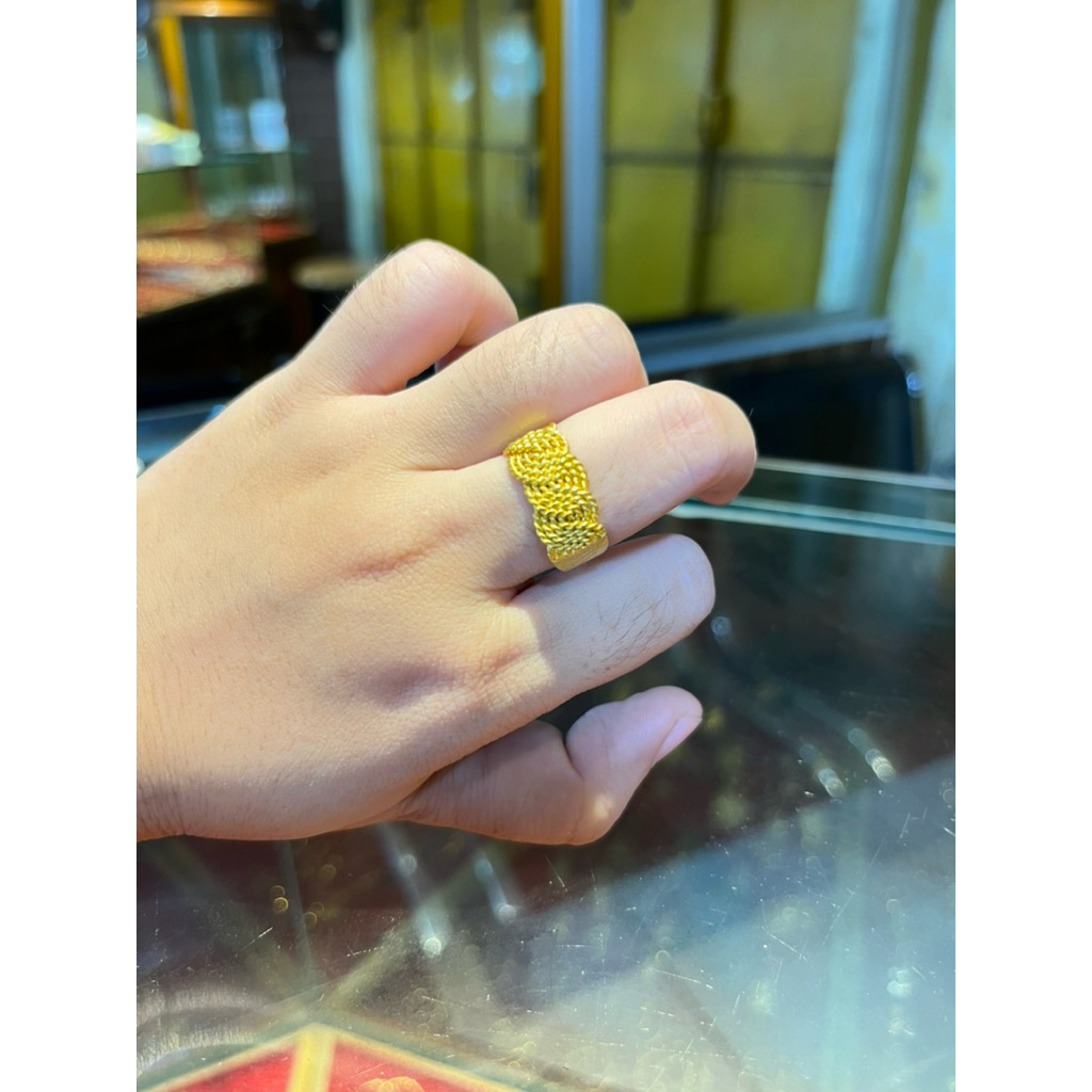 Cincin Kepang Elegan Emas London LM 24K