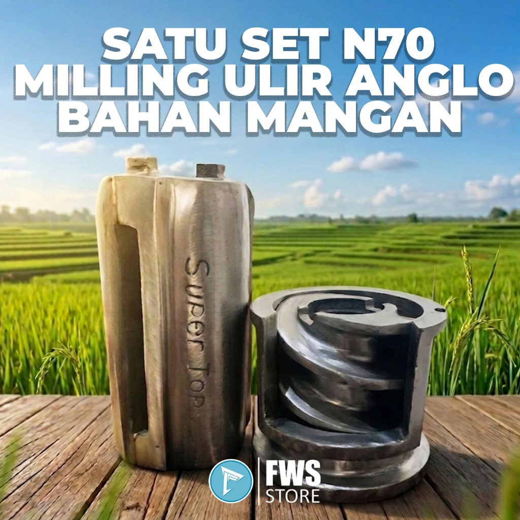 Satu Set Milling Ulir Anglo N70 Bahan Mangan Super Top