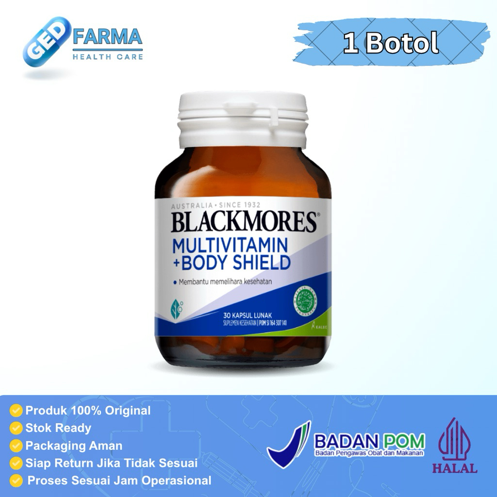 Blackmores Multivitamin + Body Shield Dewasa 50+ Blackmores Tablet - Dukung Imunitas & Energi