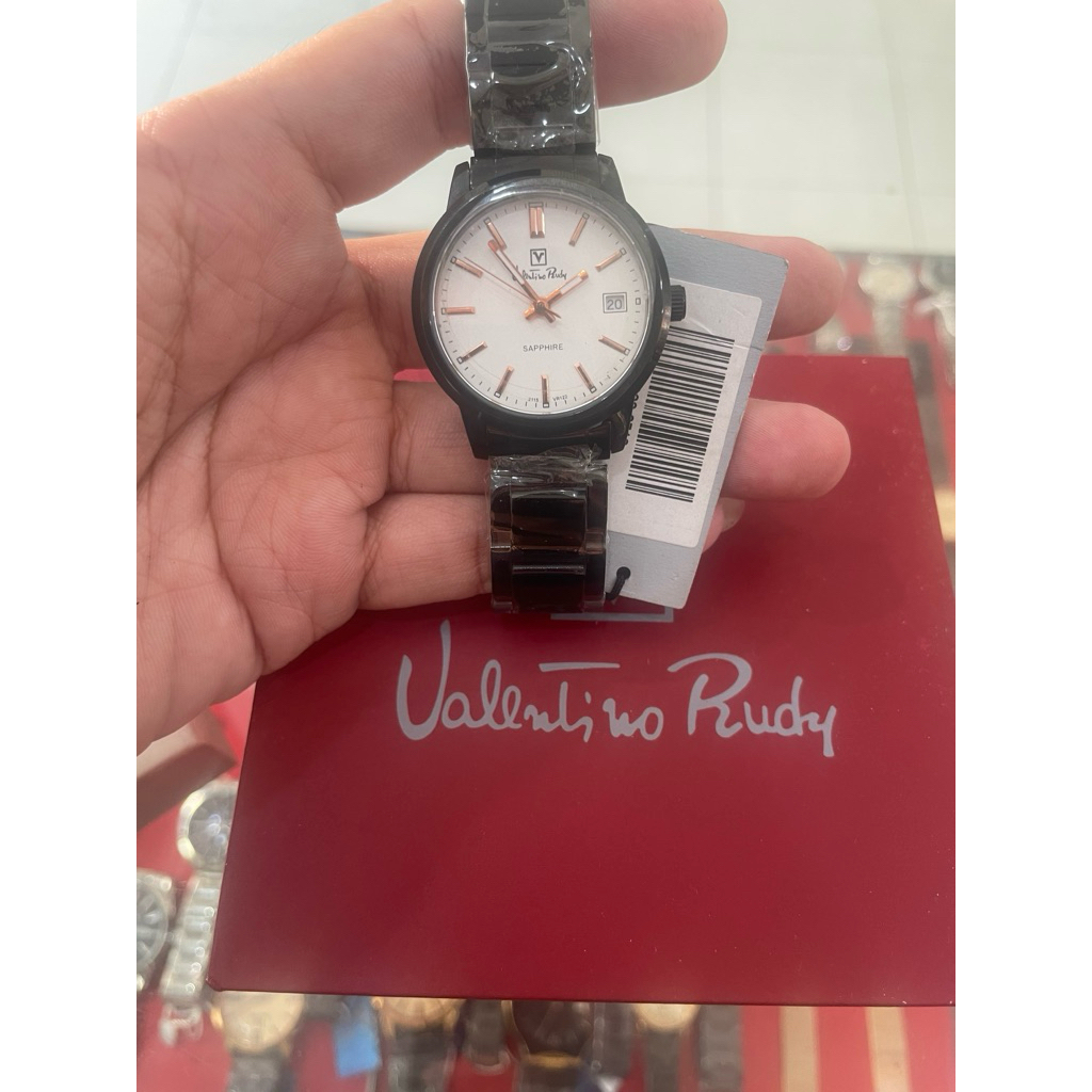 jam wanita Valentino rudy hitam black steel