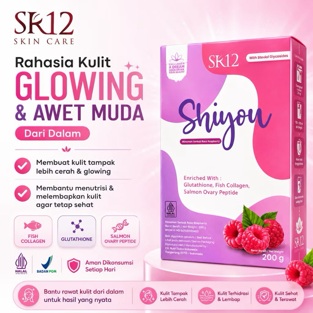 SHIYOU COLLAGEN DRINK SR12 MINUMAN KOLAGEN PEMUTIH KULIT WAJAH BADAN WITH DNA SALMON GLUTATION| MINU