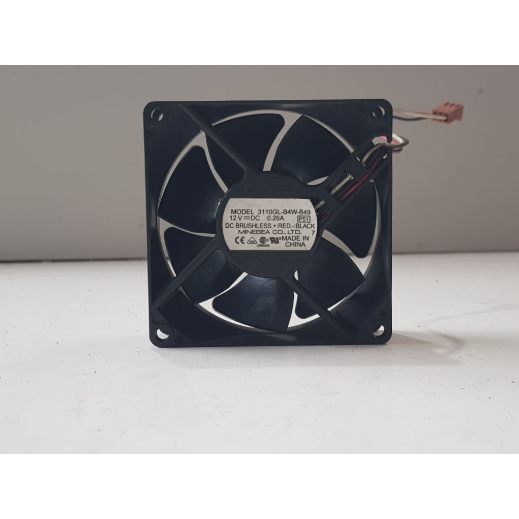 Fan kipas Minebea DC 12V-0,26A 8×8cm 3pin