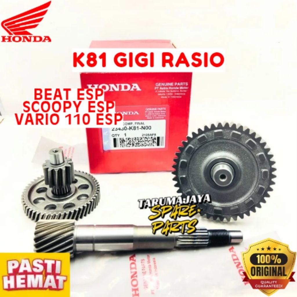 GIGI RASIO ORIGINAL HONDA KODE K81 GIGI RASIO BEAT ESP, GIGI RASIO SUZUKI ESP, GIGI RASIO VARIO ESP
