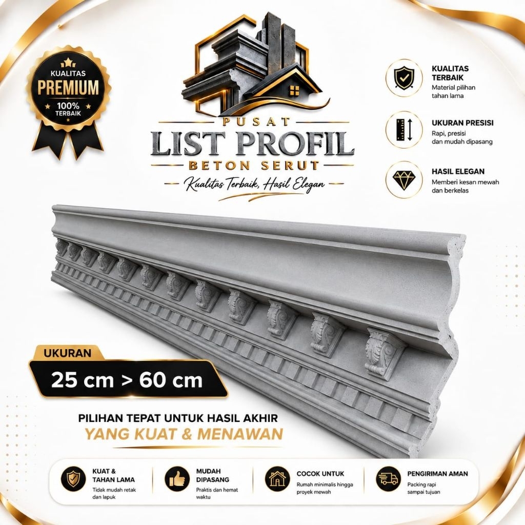 Lisplang Profil Beton List Profil Tempel Beton List Tempel Profil