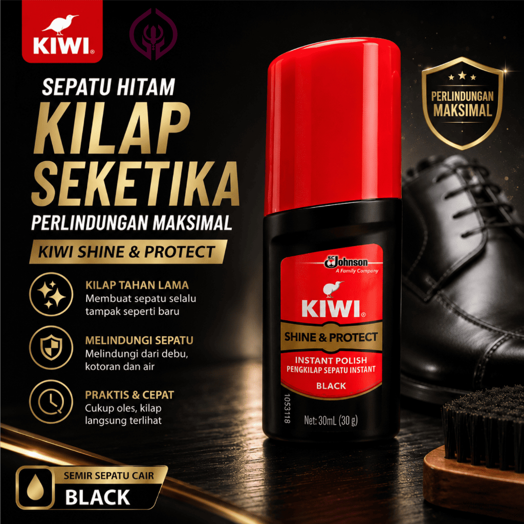 SEMIR KIWI HITAM | SEMIR SEPATU CAIR 30ml