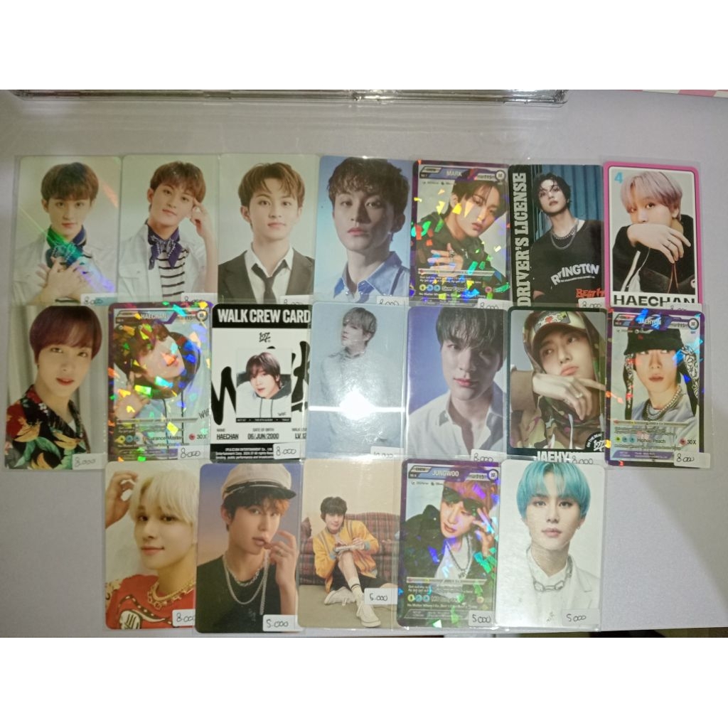 photocard official nct (read desc, free pc ofc) jaehyun, mark jungwoo hendery yangyang pink christma