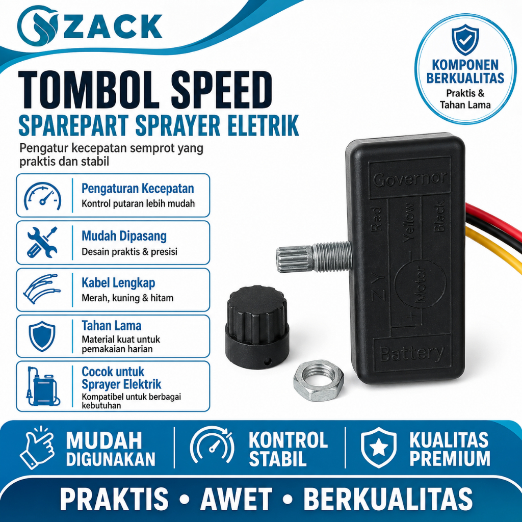 ZACK Tombol Speed Sprayer Elektrik Pengatur Kecepatan Semprotan Sparepart Mesin Semprot