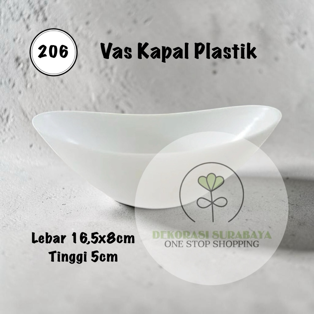 Dekorasi Taman Pot / Vas Bunga Kapal Plastik