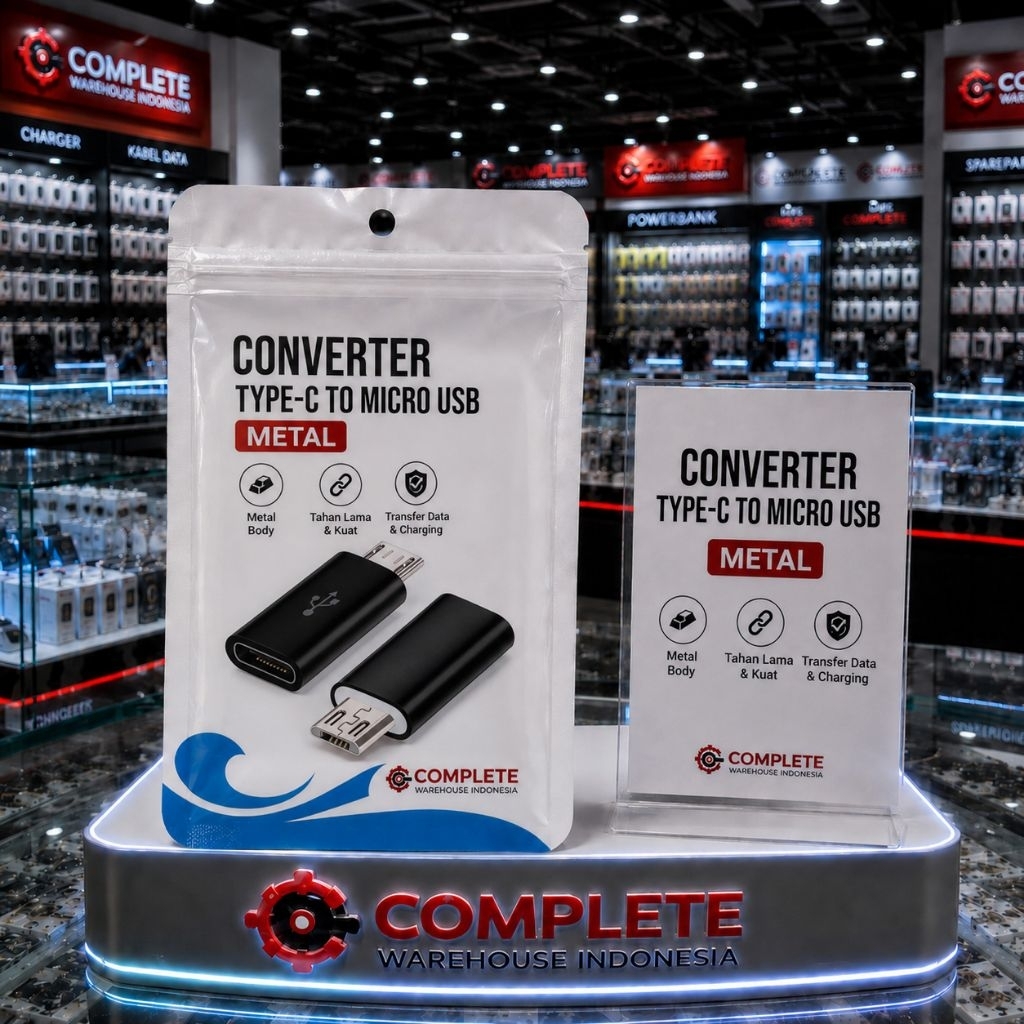 CONVERTER TYPE-C TO MICRO USB / SAMBUNGAN CHARGER TYPE-C TO MICRO 3.0