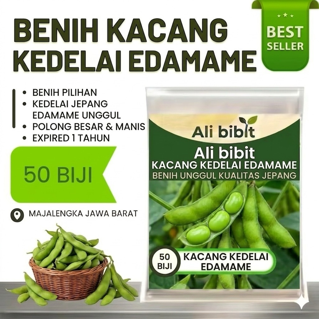 50 Butir> Biji Benih Kacang Kedelai Edamame Reapack > Bibit Kacang Edamame> Bonus benih