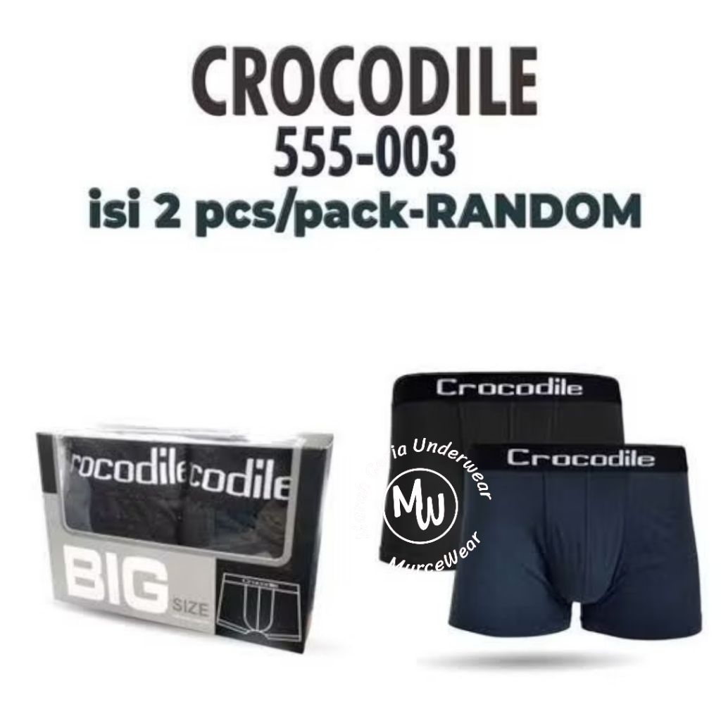 [ 2pcs ] CD Crocodile Boxer Pria Art. 555-003 | Celana Dalam Boxer Crocodile Isi 2 | Boxer Crocodile