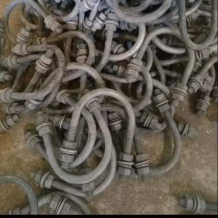 klem u bolt hotdip galvanis besi 12mm x 4inc