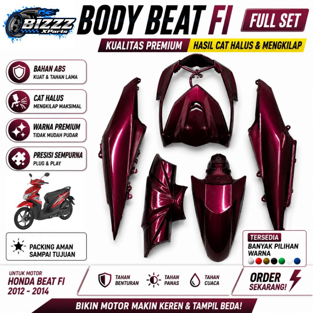 Body Beat Fi Fullset Halus 2012 2014 Stater Kasar Honda Beat Repaint Premium