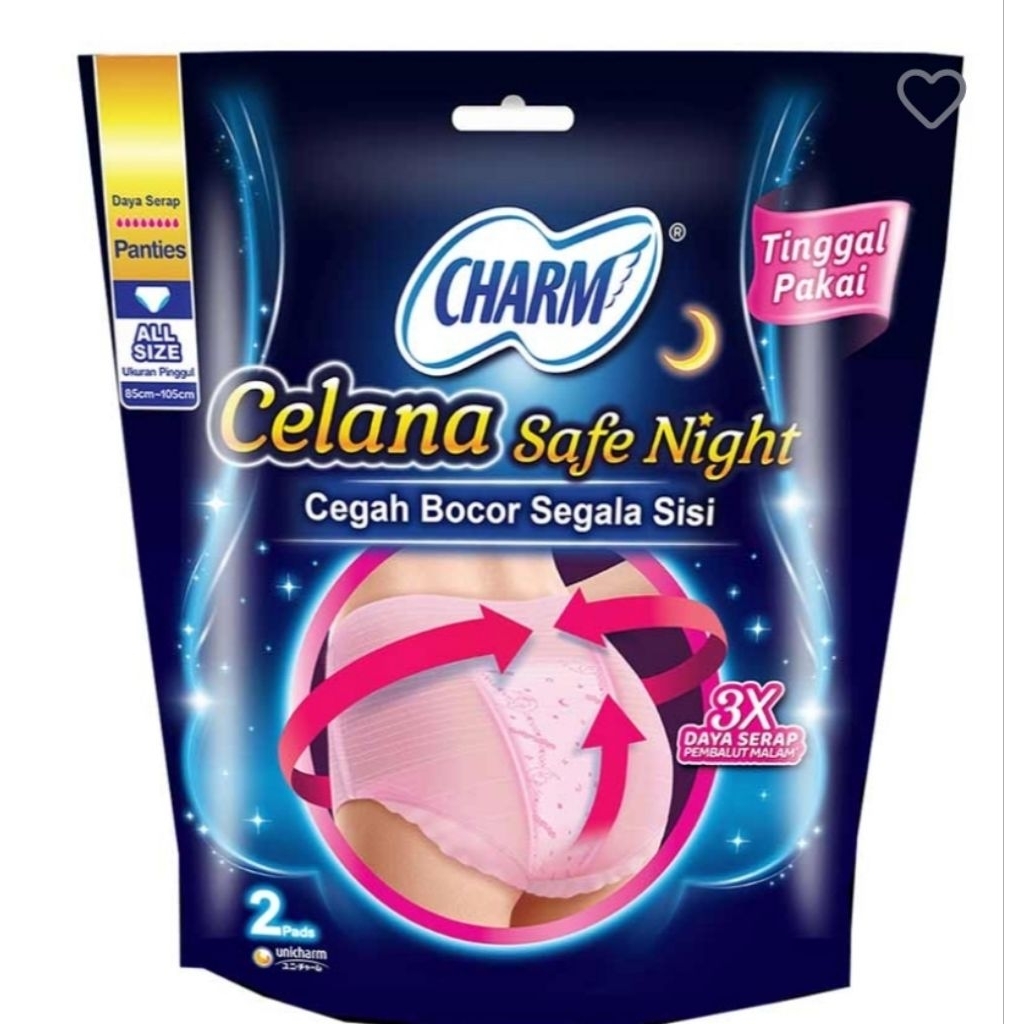 Charm Celana Safe Night isi 2 pcs