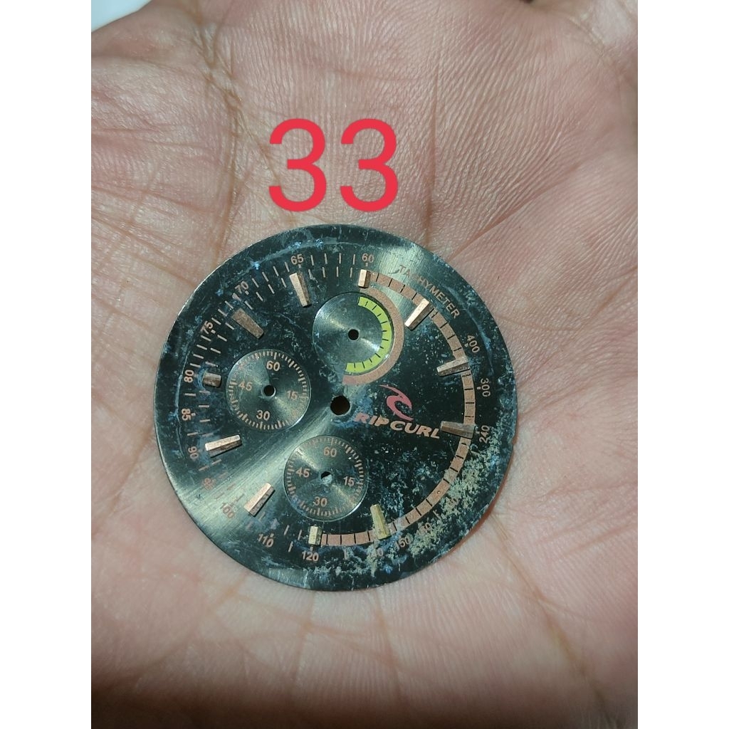 plat jam tangan Ripcurl ukuran 33mm no33 bekas seadanya