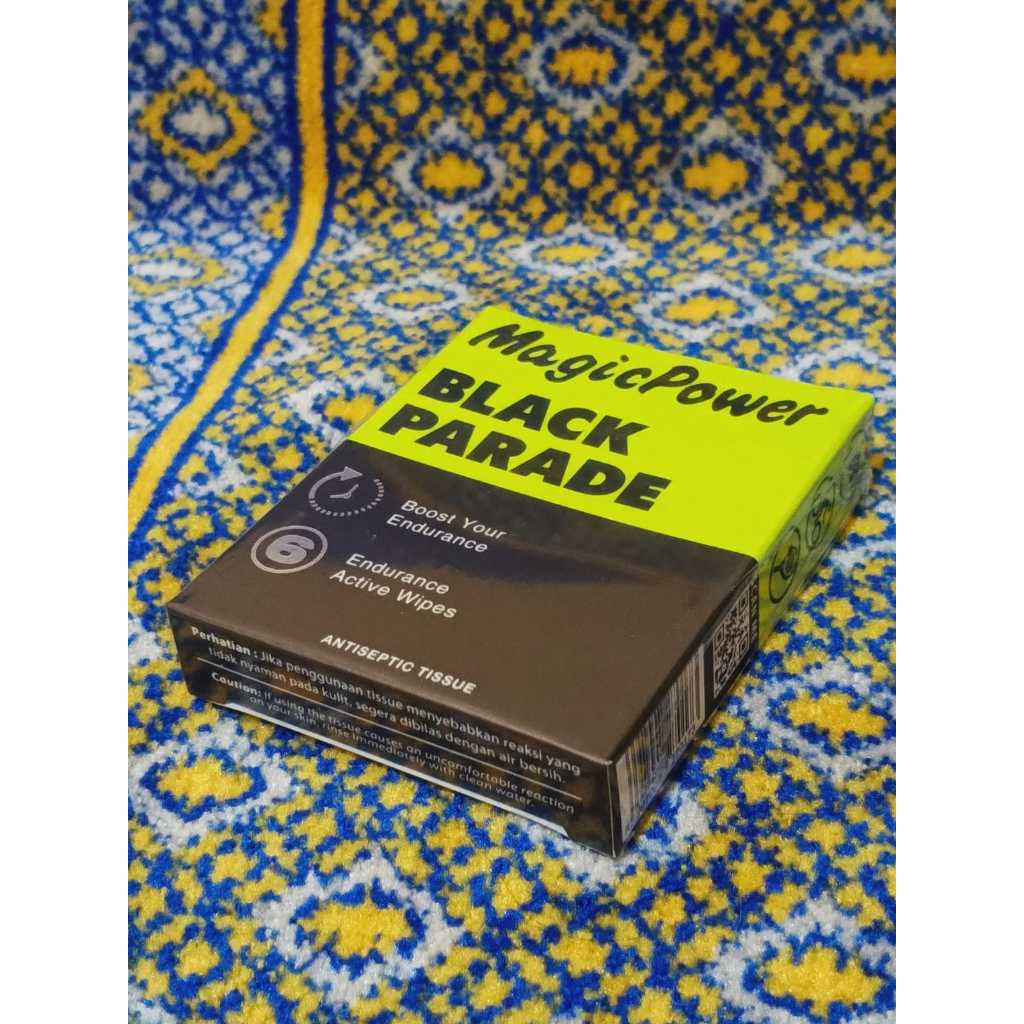 KEMASAN BARU - Tisu Basah MagicPower Black Parade Isi 6 Aktif Wipes