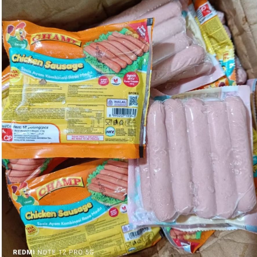 sosis champ sosis ayam kombinasi rasa madu isi 10pcs-300gr