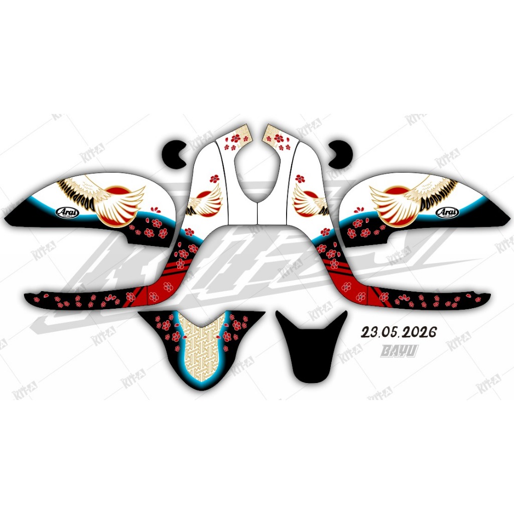 Decal Scoopy 2021 Stiker Motor Honda Scoopy 2021 Dekal Scoopy New Motif Racing
