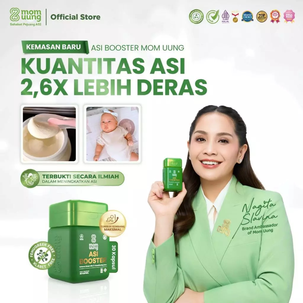 BPOM HALAL HERBAL Asi Booster MOM UUNG Pelancar Asi MOMUUNG / Kapsul kelor cap momuung makassar or