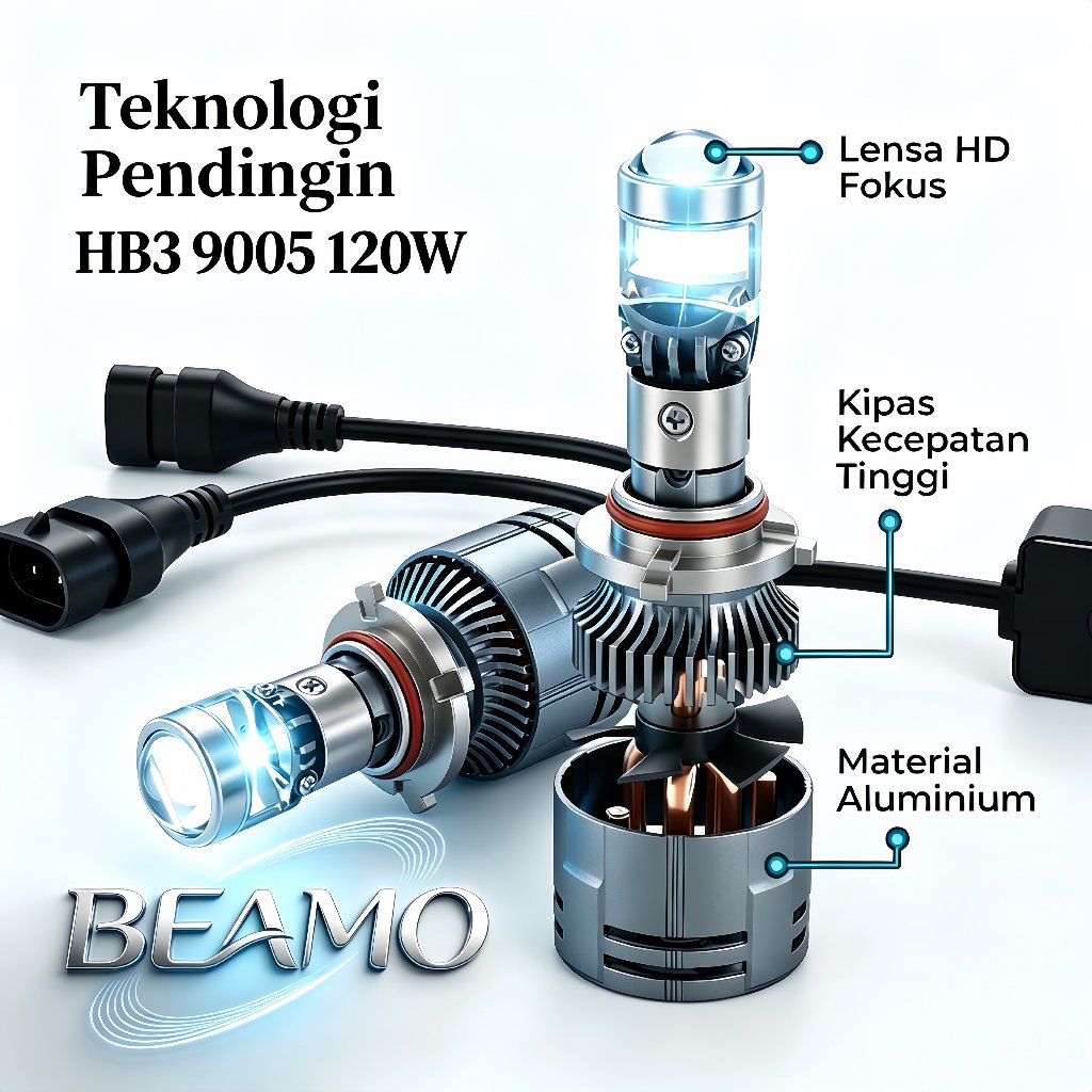 Laser LED HB4 9006 HB3 9005 120W 1Set Cahaya Putih Sorot waterproof Lampu kabut Depan mobil