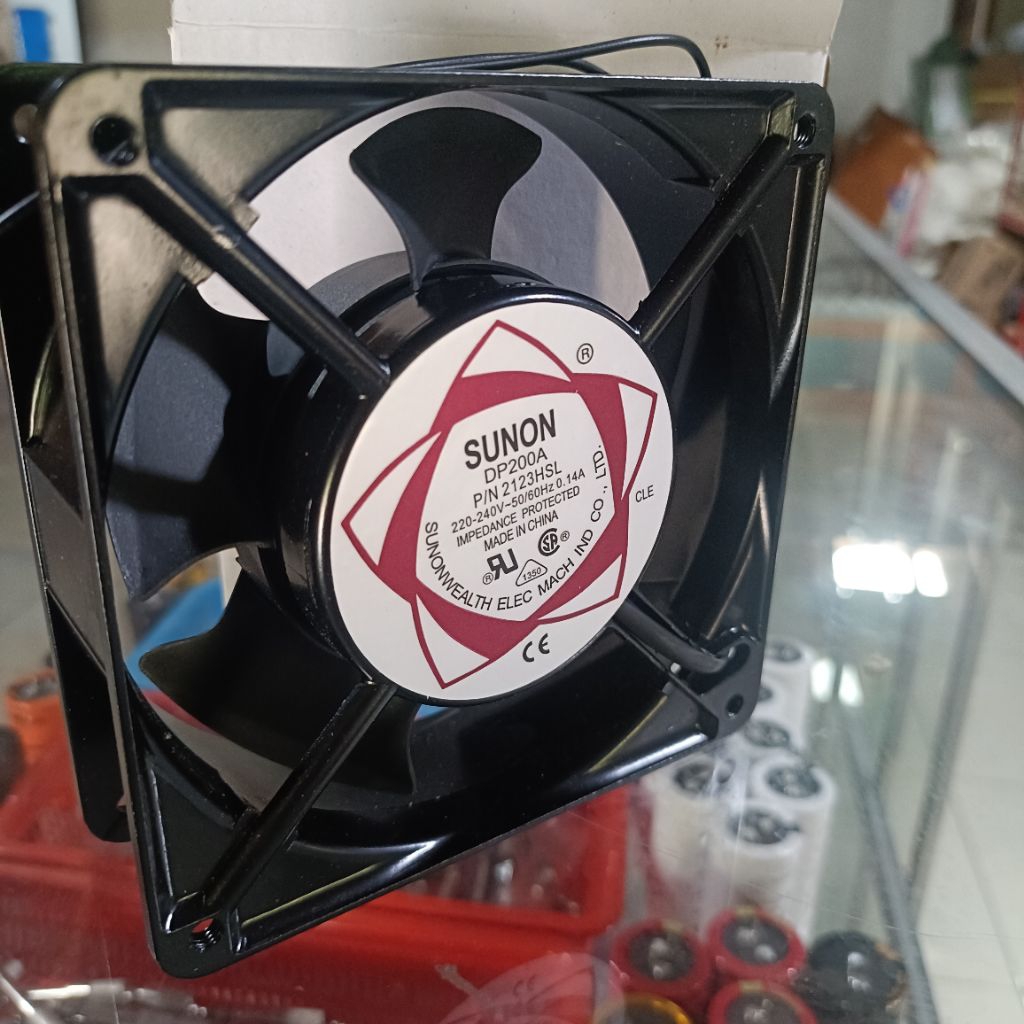 Kipas Fan AC 12x12cm 220v SUNON/WINNER/HAPPY cooling fan kipas 12cm untuk power amplifier