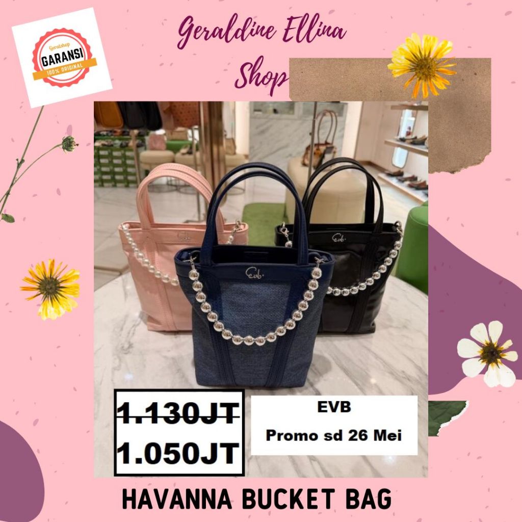 EVB tas wanita HAVANNA Bucket Bag ORIGINAL
