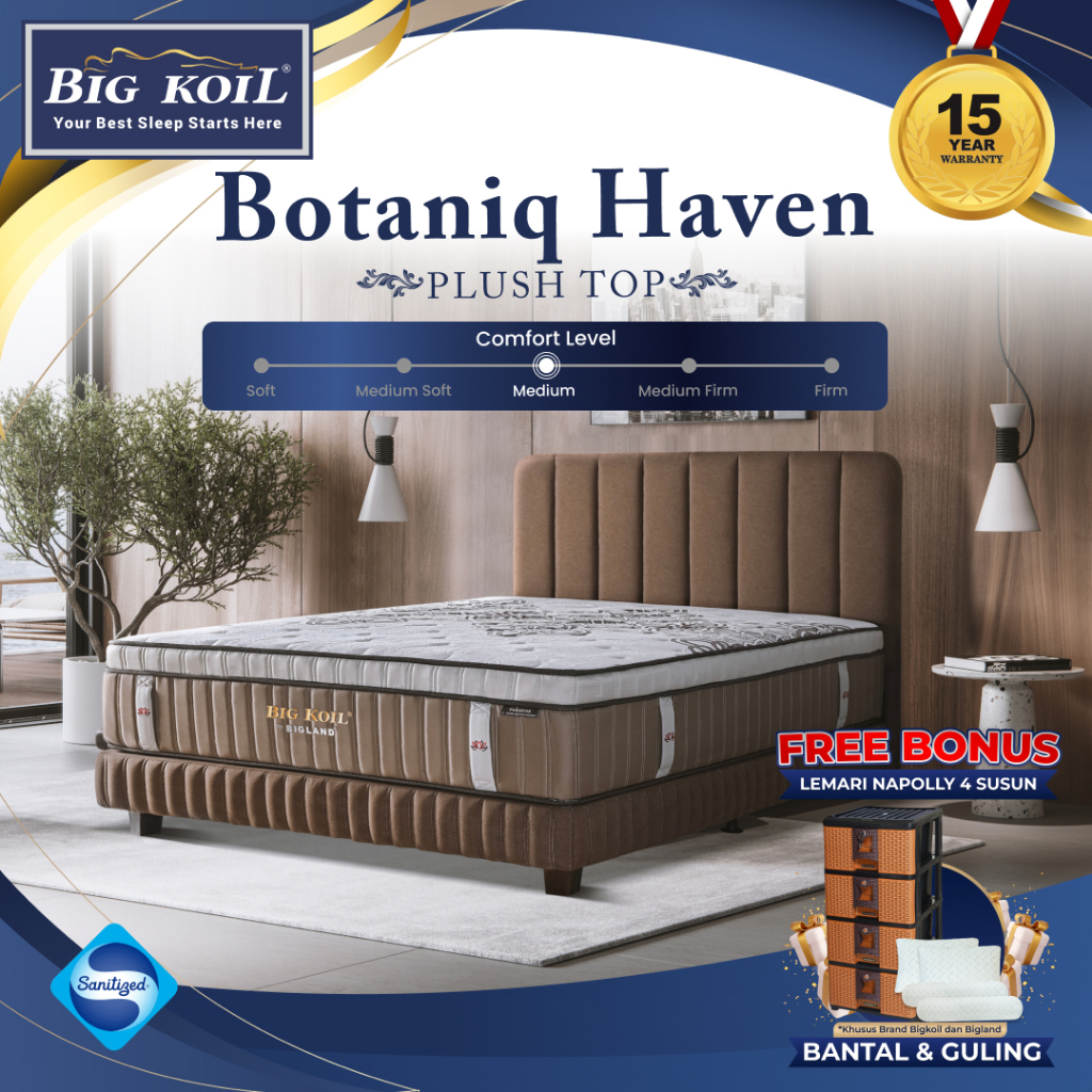 Big Koil BOTANIQ HAVEN  by Bigland (Foam Encasement) - Kasur Saja/Full Set - FREE BANTAL