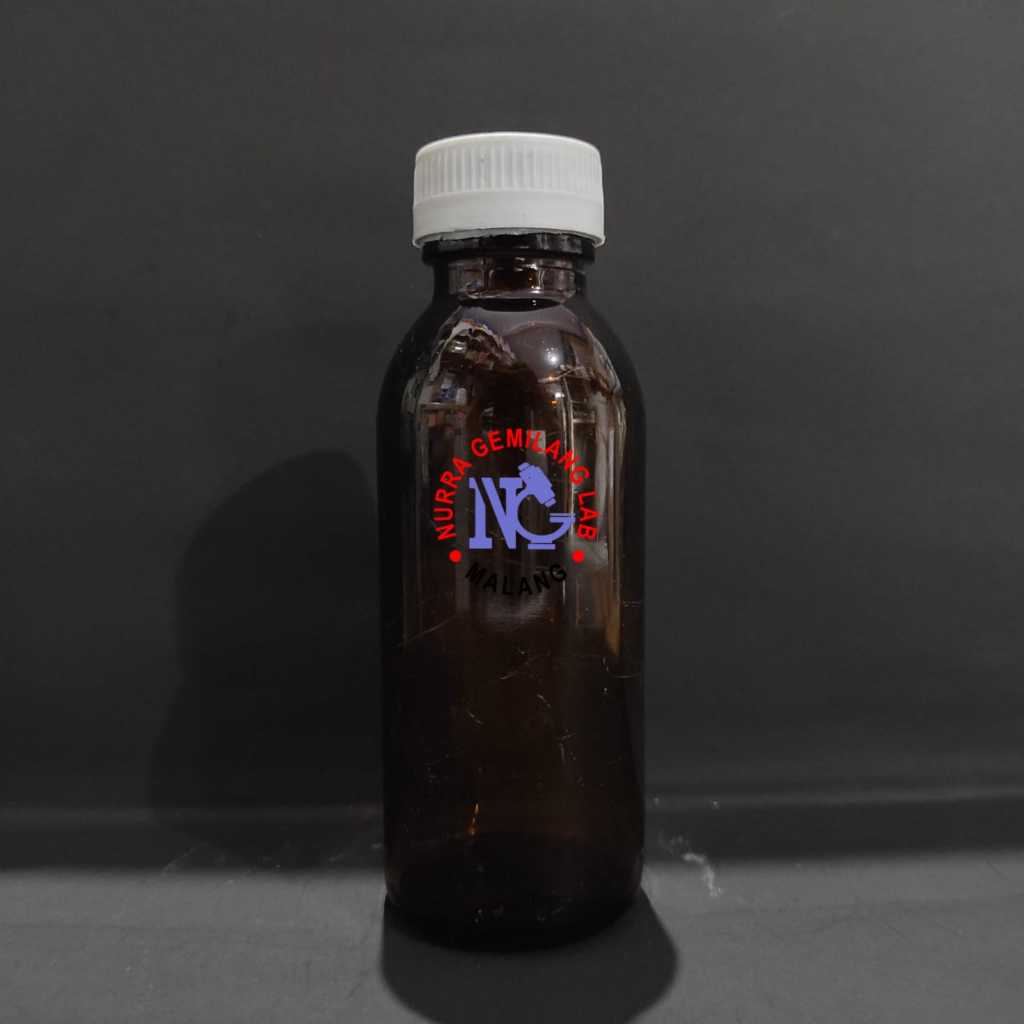 Botol Kaca Gelap Tutup Plastik 100 ml | Botol Kaca Coklat Ukuran 100 ml