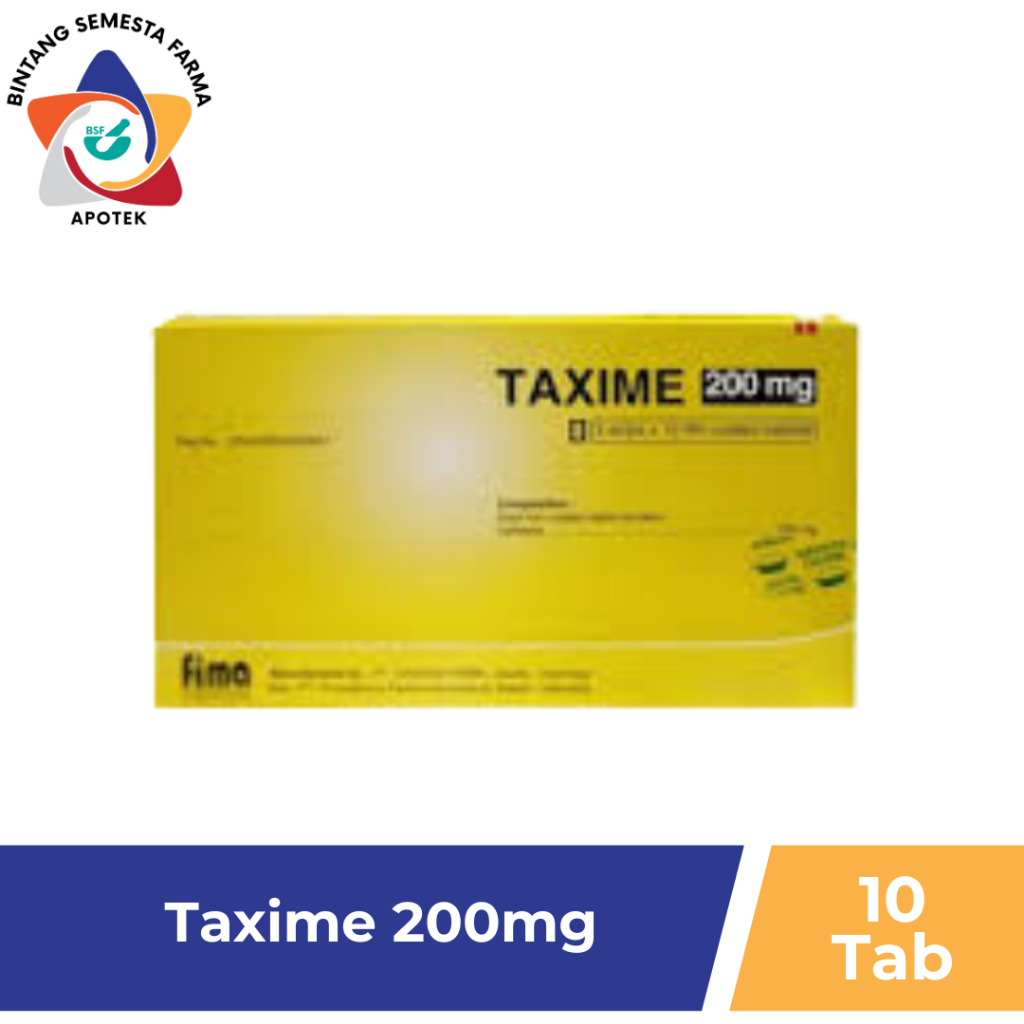 TAXIME 200 MG 1 STRIP @ 10 KAPLET SALUT SELAPUT