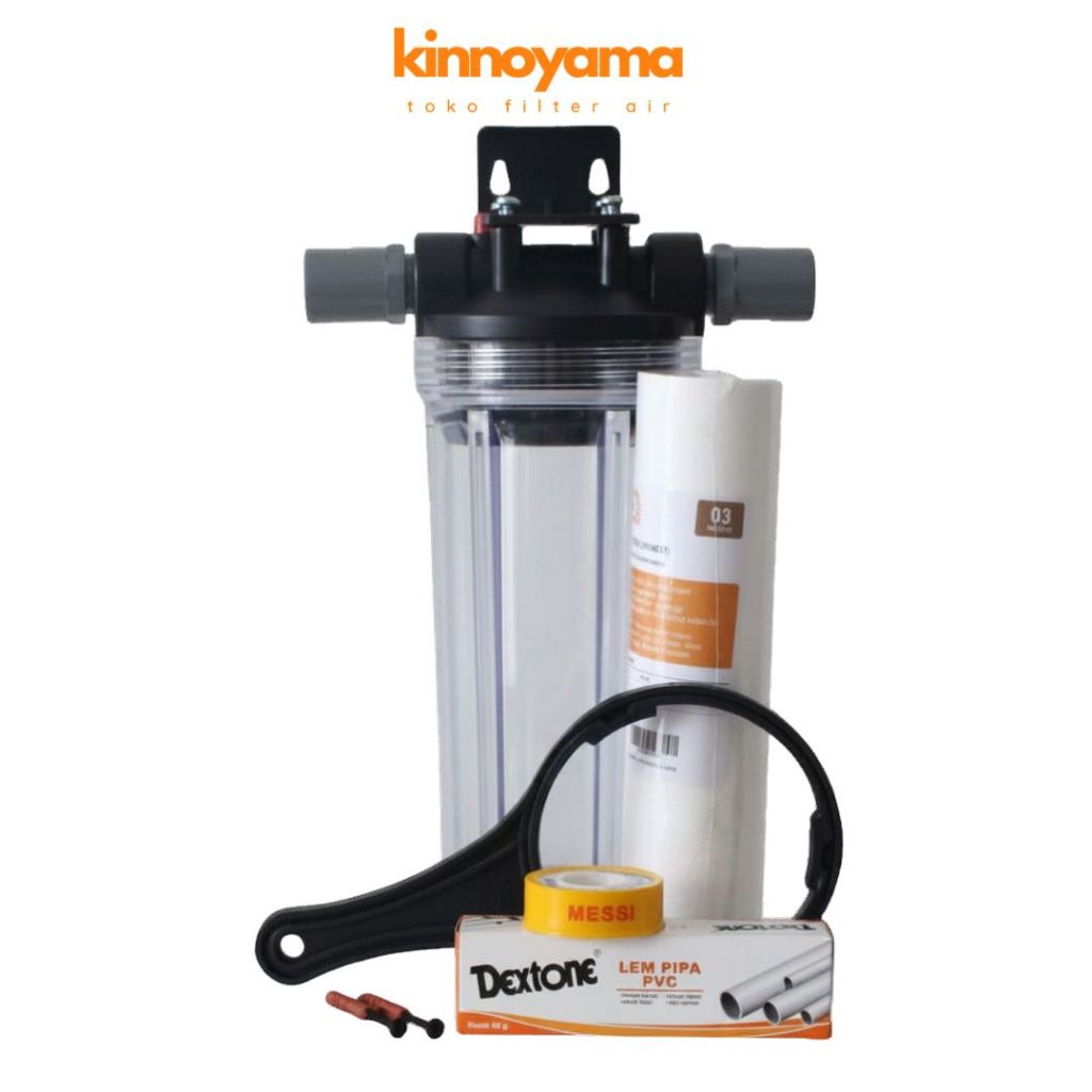 Paket Housing filter Air Toren 1 Tahap 10 Inci /Water Filter Air Sumur Bor Cartridge Filter Sediment