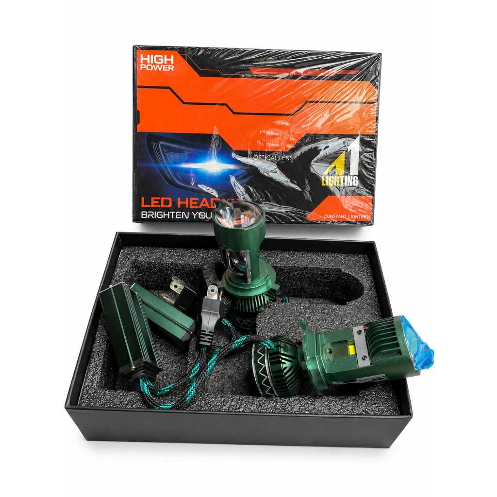 LAMPU LED MINI PROJIE PRO H4 - TOTAL LOW BEAM 220 WATT , HIGH BEAM 260 WATT