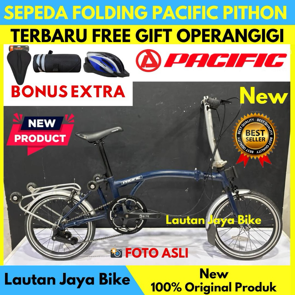 Sepeda Folding Bike 16 Inch Pacific Pithon Lipat 3 New