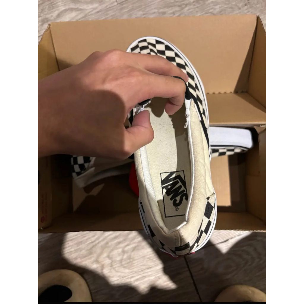 vans slip on checkerboard second original