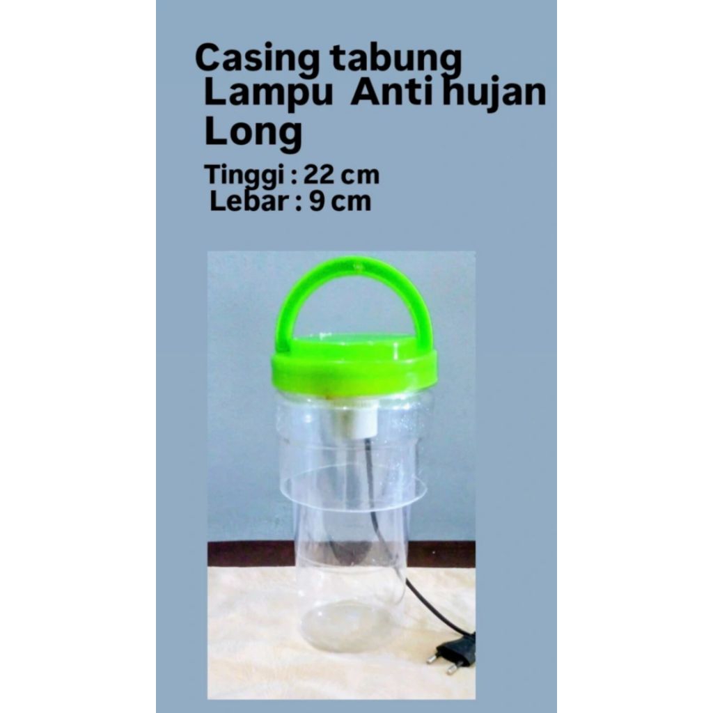 Casing tabung Liven lampu led Anti hujan, bahan dari Plastik jar silinder. Casing tabung lampu led/l