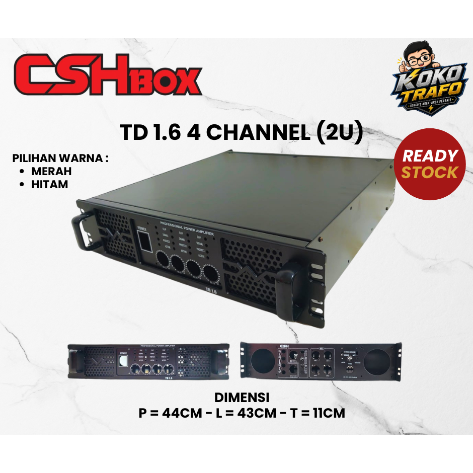 CSH BOX POWER AMPLIFIER TD 1.6 4 CHANNEL (2U)
