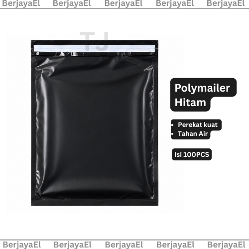Plastik Packing / Polymailer Perekat / Kantong Plastik Packing Olshop Hitam Besar 100pcs - GROSIR