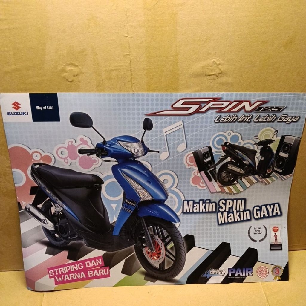 poster brosur leaflet katalog Suzuki spin125