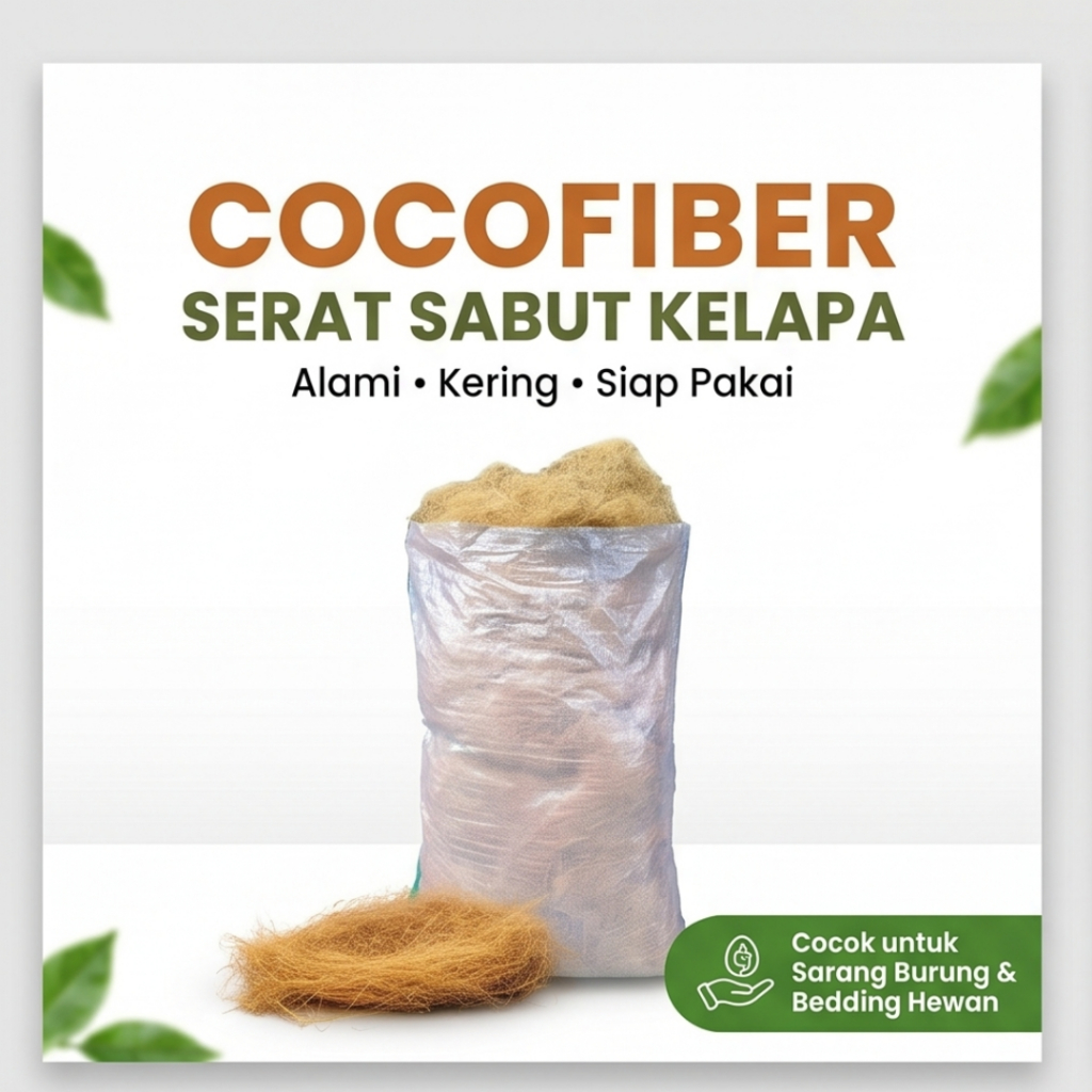 COCOFIBER 1 KARUNG BERAT 1KG & 2KG SARANG BURUNG BURUNG BEDDING HAMSTER COCOFIBER MEDIA TANAM