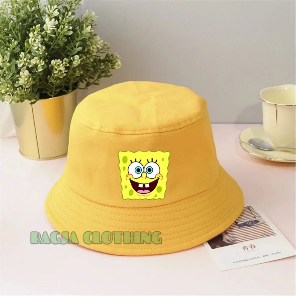 Topi Bucket Hat anak laki perempuan spongebob squarpant